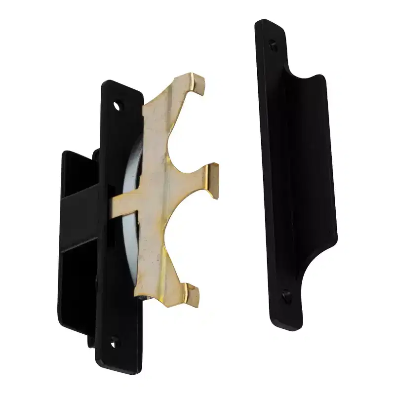 Brixwell Patio Screen Door Handle, Nylon Construction, 3-1/2 Center to Center, Surface Mount, Black Finish