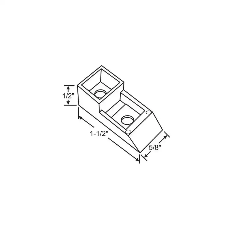 Brixwell Balance Top Sash Guide, Nylon Material, 1-1/2 Length 5/8 Width, 1/2 Height, Window Balance Sash Guide Hardware, White Finish