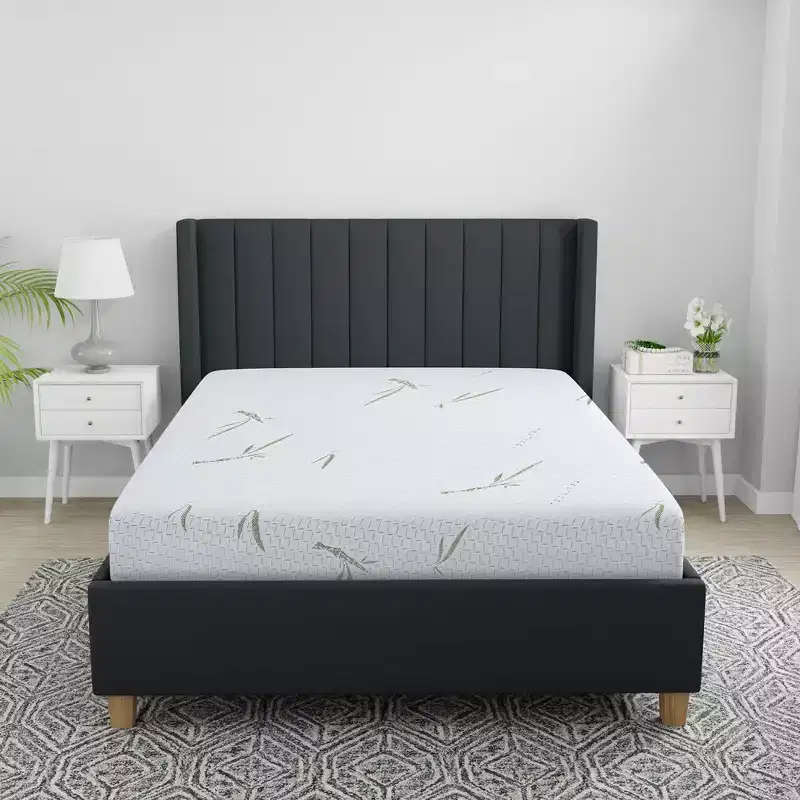 8/10IN Bamboo Rayon Memory Foam Mattress, Breathable Medium Firm Mattress, Pressure-Relief Mattress for Home, Hotel