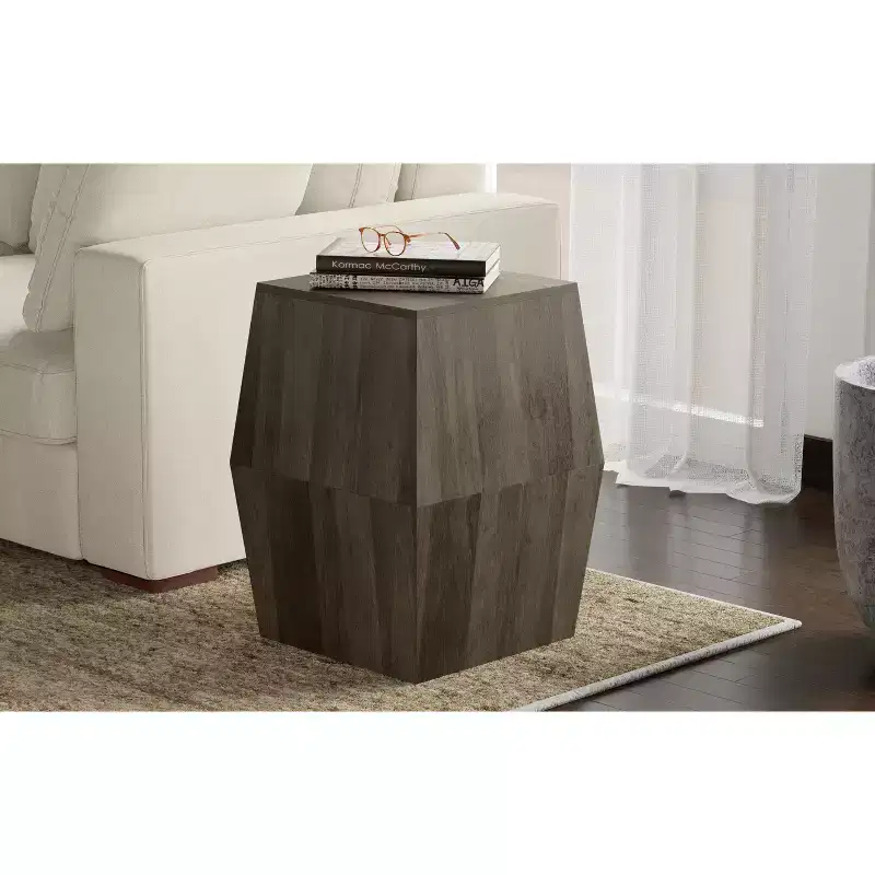 Oaklynn SOLID MANGO WOOD 16 inch Wide Irregular Contemporary Side Table,Fully Assembled