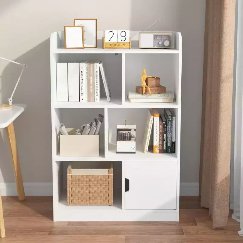 6-Cube Bookcase, Kids Bookshelf, 3-Tier Freestanding Shelf, Multi-functional Cube Storage Organizer for Kids Room,Bedroom,Study, Office, Living Room