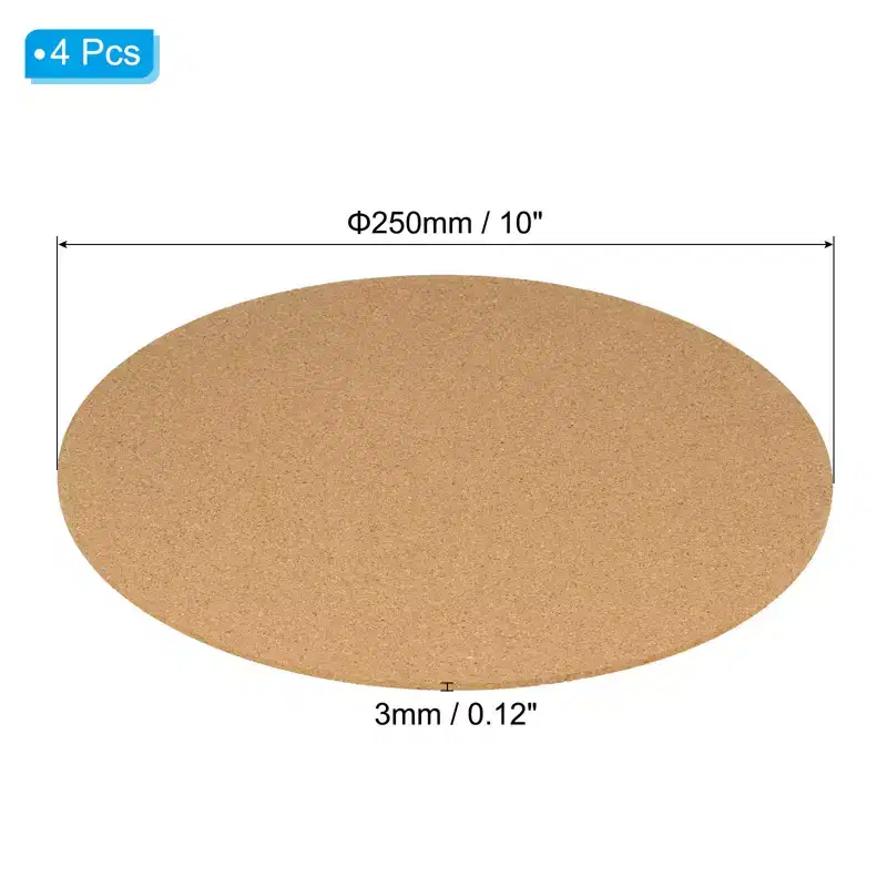Unique Bargains Cork Round Home Decor Planter Display Stand for Table Lamp Teapot Base
