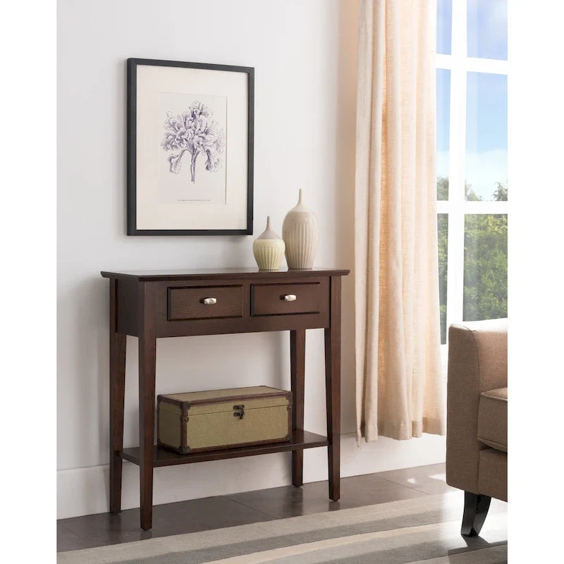 Teegan Solid Wood Hall Entryway Console Sofa Table