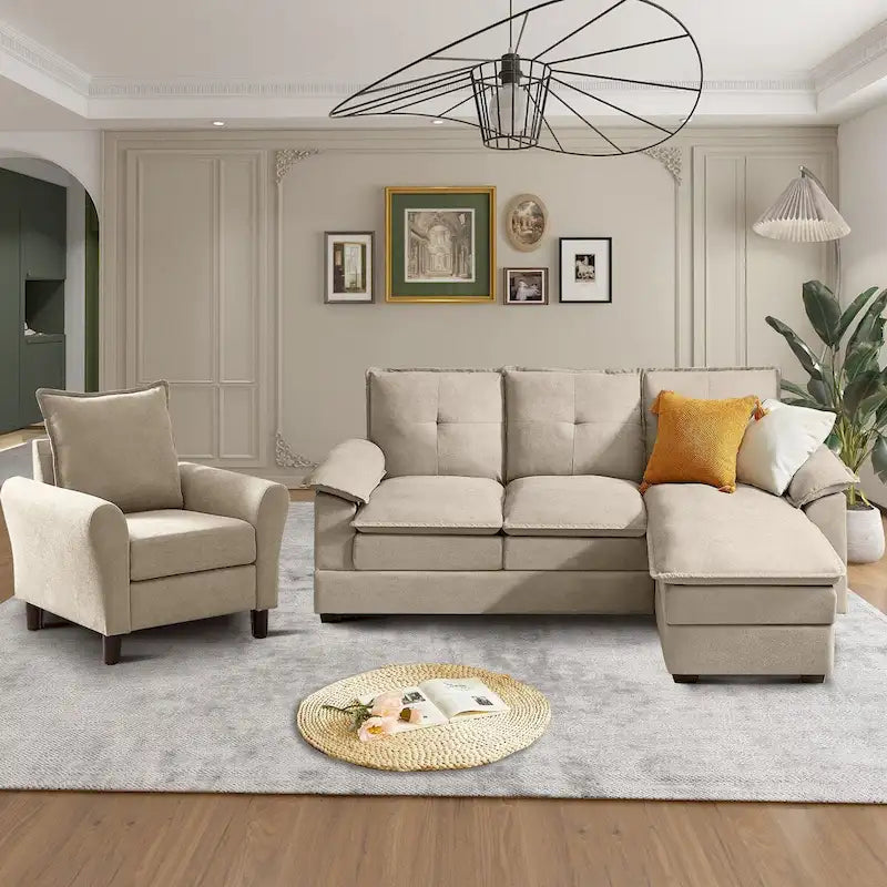 82.28 L Shaped 3 Pieces Living Room Sets
