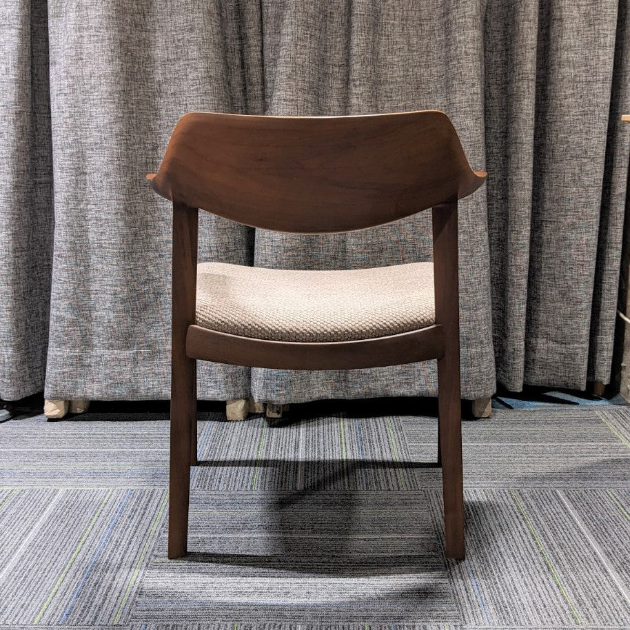 Solid Wood Upholstered Side Chair Cushioned