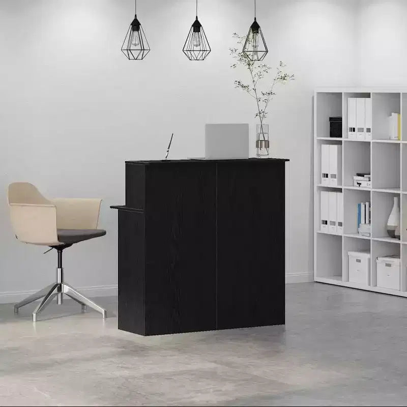 Reception Desk Black 39.4 x 19.7 x 40.7 Engineered Wood