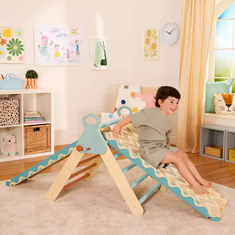 B. toys Wooden Pikler Triangle Climber Set - Wonder Climber