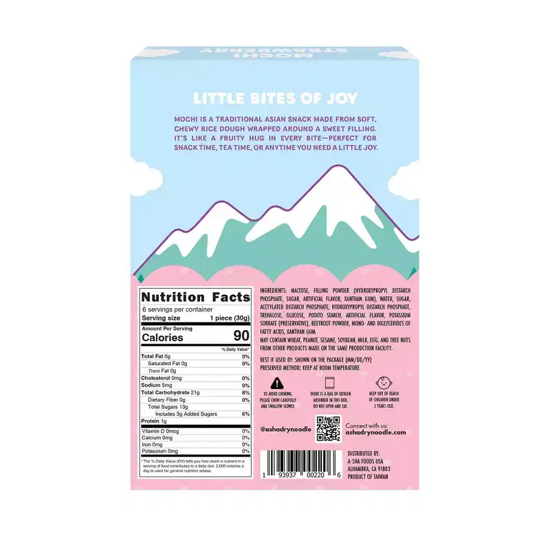 A-Sha Foods USA Hello Kitty Strawberry Mochi - 6.35oz/6ct