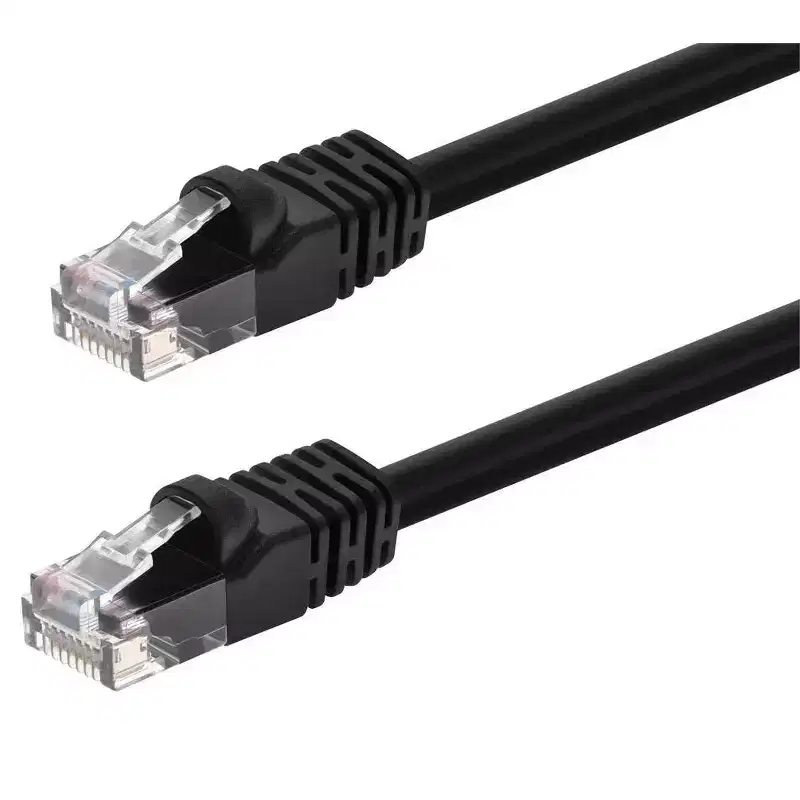 Monoprice Cat5e Ethernet Patch Cable - 14 Feet - Black | Network Internet Cord - RJ45, Stranded, 350Mhz, UTP, Pure Bare Copper Wire, 24AWG