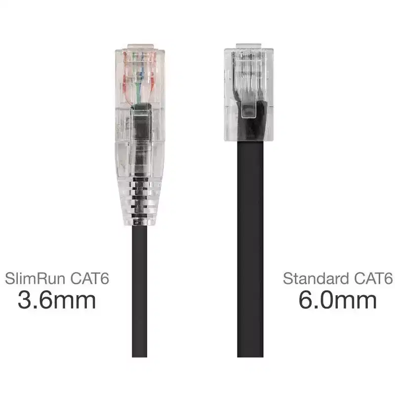 Monoprice Cat6 Ethernet Patch Cable - 14 Feet - Black | Network Internet Cord - Snagless RJ45 Stranded 550MHz UTP CMR Riser Rated Pure Bare Copper