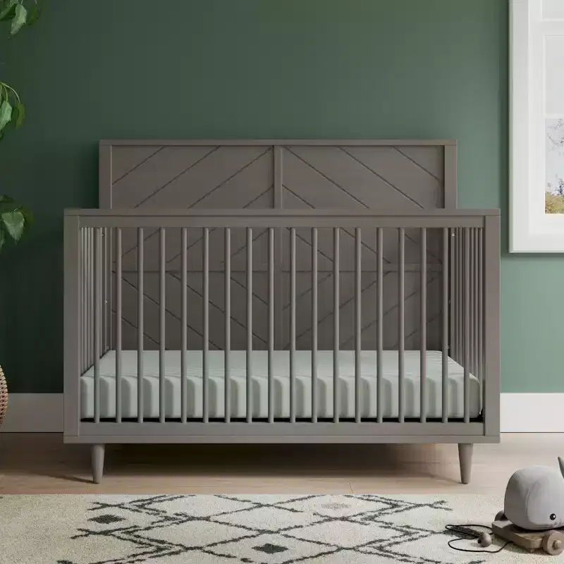 Child Craft Surrey Hill 4-in-1 Convertible Crib, Converts to Day Bed, Toddler & Full Size Bed, 3 Mattress Positions, Safe Finish