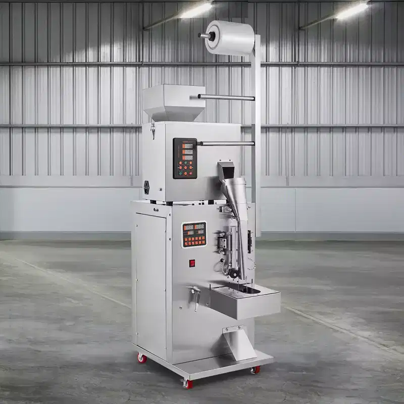 VEVOR Automatic Particle Packaging Machine, 0.002-0.22lbs/1-100g,Pouch Powder Sachet Weighting Filling Packing Machine, Powder Filler Machine ,Silver