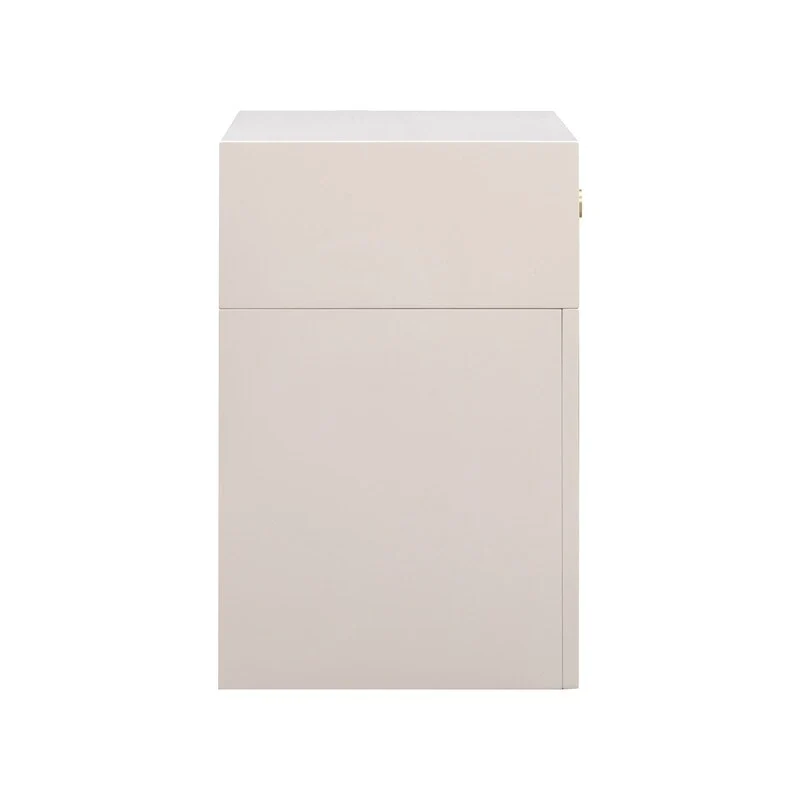 Wood & Rattan Nightstand