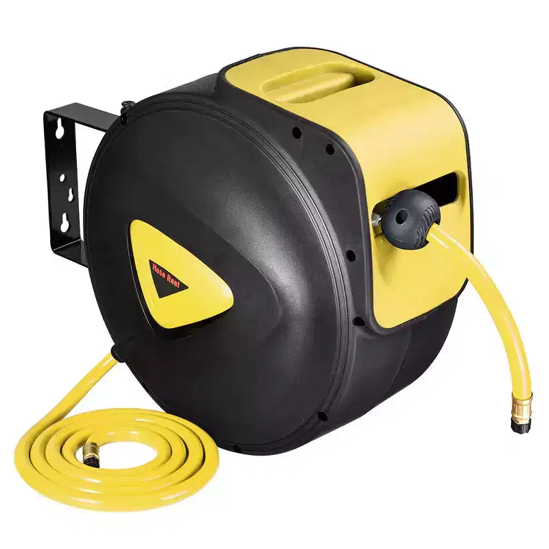 Yescom 3/8 x 65 ft Retractable Air Hose Reel 300 PSI Max Auto Rewind Ceiling / Wall Mount 180 Swivel Air Compressor