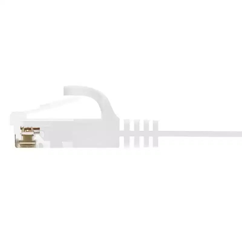 Monoprice Cat6 Ethernet Patch Cable - 1 Feet - White | Snagless RJ45, Flat, 550MHz, UTP, Pure Bare Copper Wire, 30AWG, For Network Internet Modem