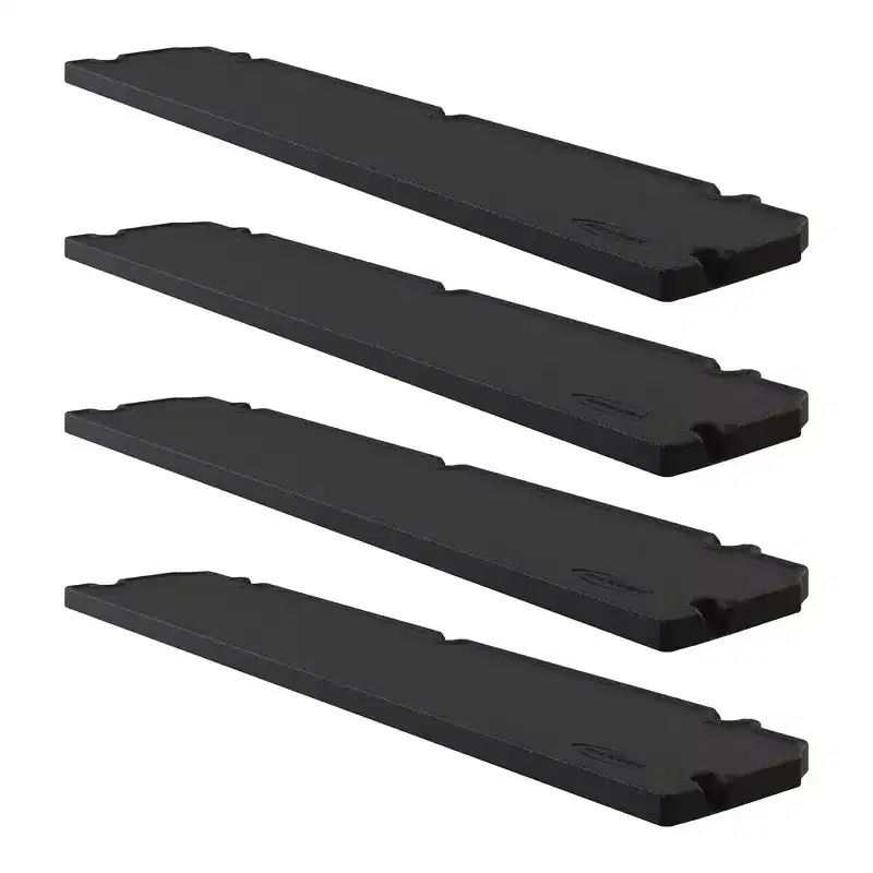 Suncast 4 Pack Horizontal Shed Shelf Space Saving Wall Outdoor Storage, Black