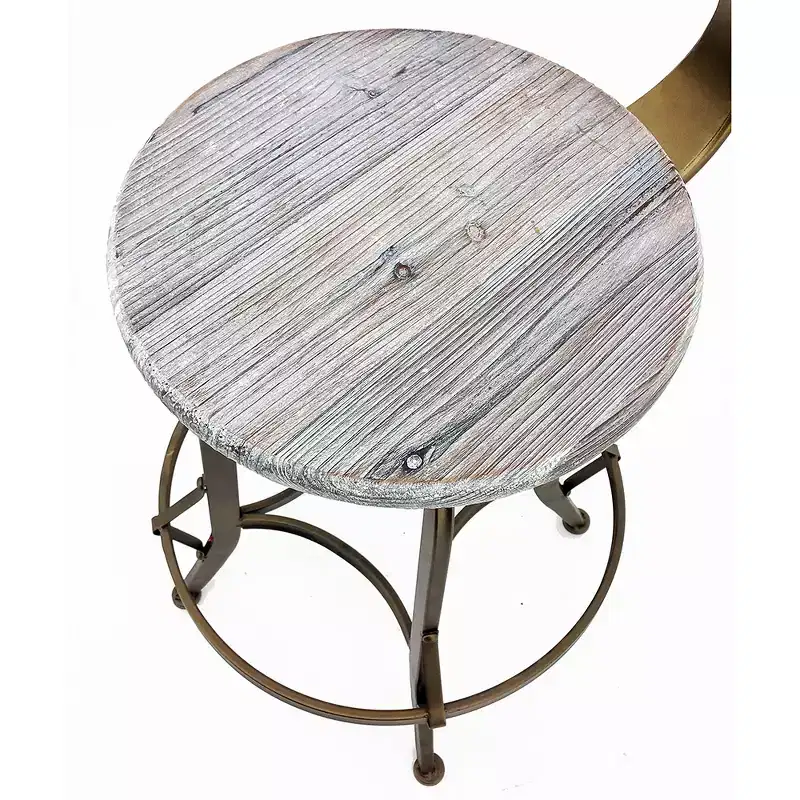 Arthur Retro Steel Rotating Adjustable Height Barstool