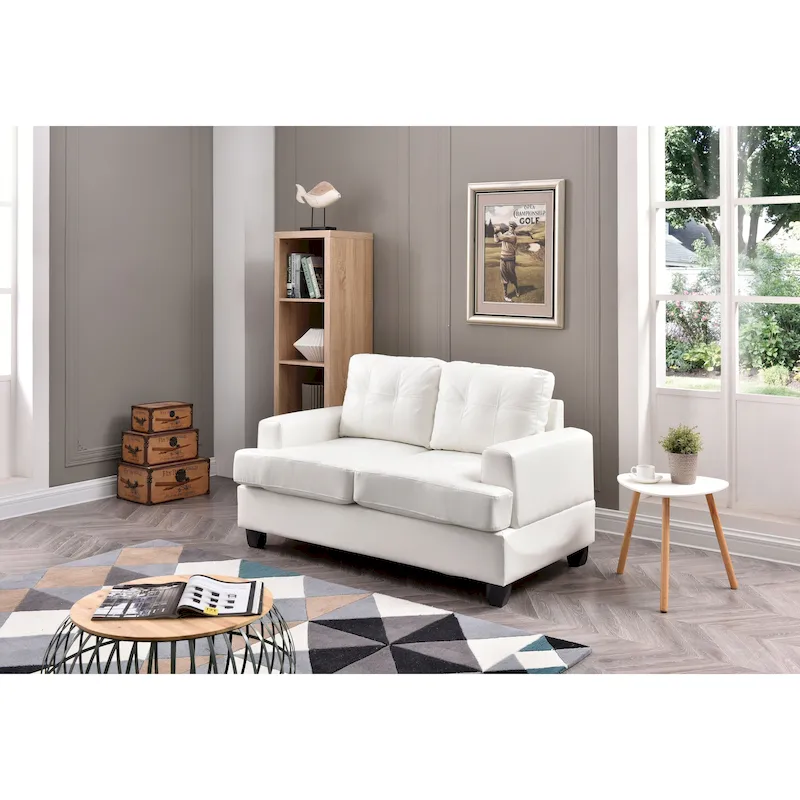 Sandridge Faux Leather Loveseat