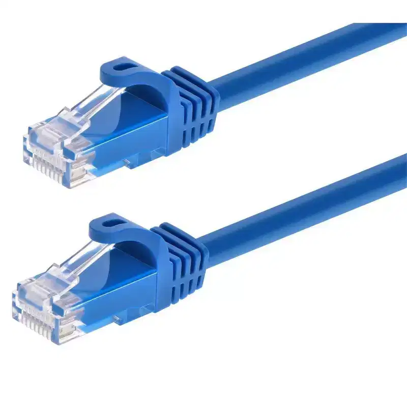 Monoprice Cat5e Ethernet Patch Cable - 7 Feet - Blue | Network Internet Cord - Snagless RJ45, Stranded, 350Mhz, UTP, Pure Bare Copper Wire, 24AWG -