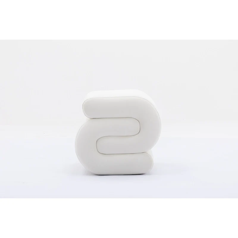 Modern S-shape Ottoman Makeup Stool Footstool for Living Room,Bedroom