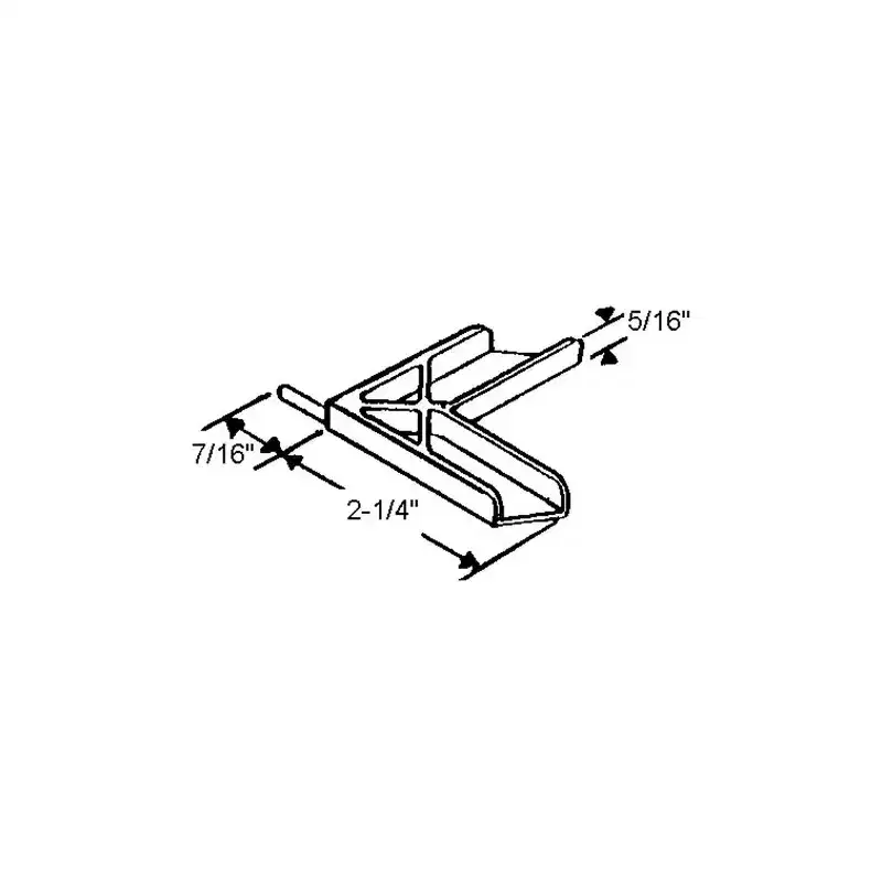 Brixwell Screen Corner Key, Nylon, 2-1/4 Overall Corner Length, 7/16 Corner Return, 5/16 Frame Channel Width, Black Finish