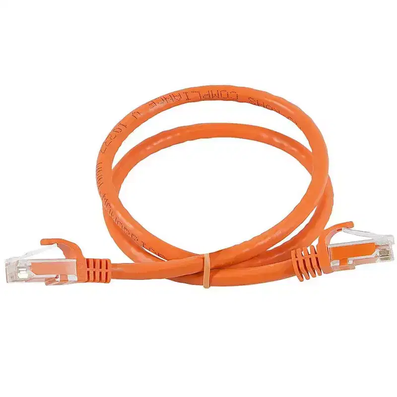 Monoprice Cat6 Ethernet Patch Cable - 1 Feet - Orange | Network Internet Cord - Snagless RJ45, Stranded, 550Mhz, UTP, Pure Bare Copper Wire, 24AWG -