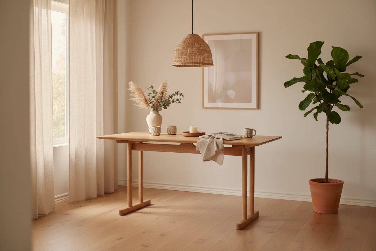 Solid Wood Wide Dining Table