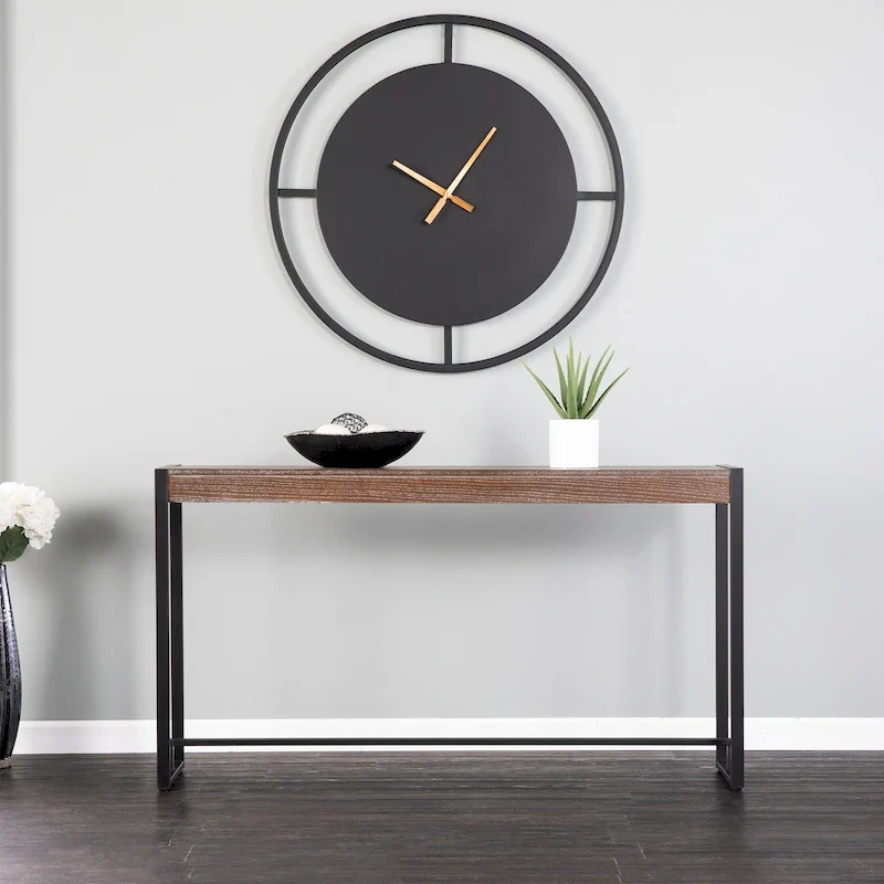 SEI Furniture Macen Modern Narrow Industrial Console Table