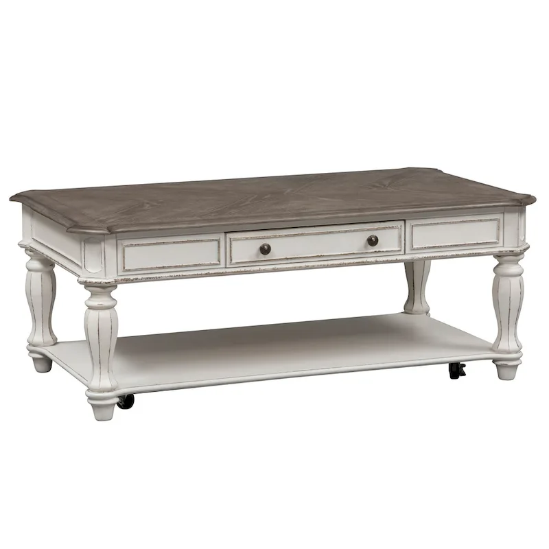 Magnolia Manor Antique White 3 Piece Set (1-Cocktail 2-End Tables)