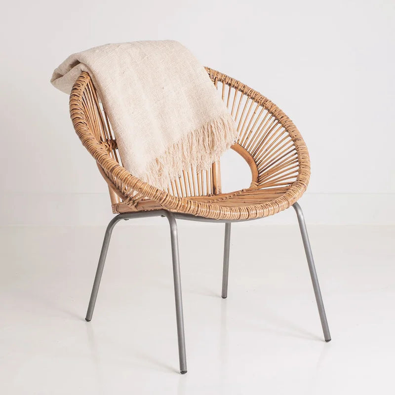 Natural Rattan Handwoven Papasan Accent Chair by East at Main