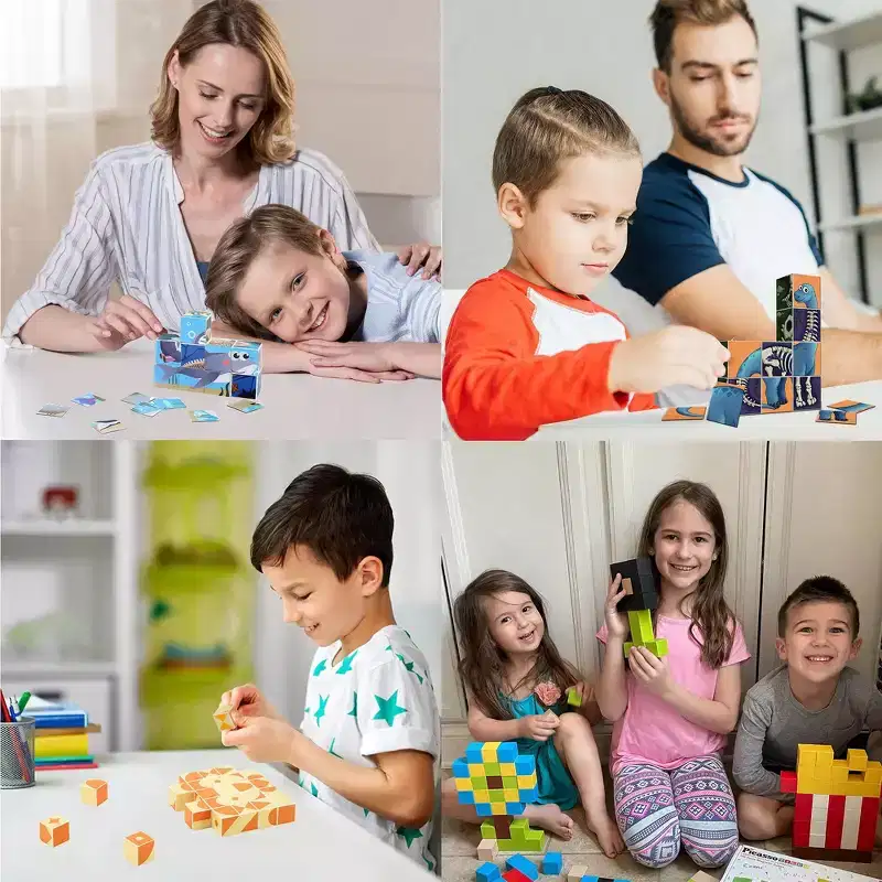 PICASSO-TILES 103PCS 1 Magnetic Building Blocks Cubes, 3D Construction STEM Toys, Educational Kids Gift, Toddler Brain Development Set