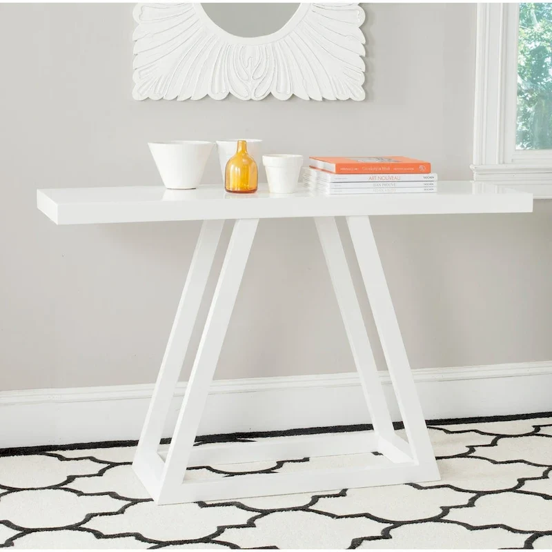 SAFAVIEH Marla White Lacquer Console - 51 x 15.6 x 31.5 - 51Wx16Dx32H