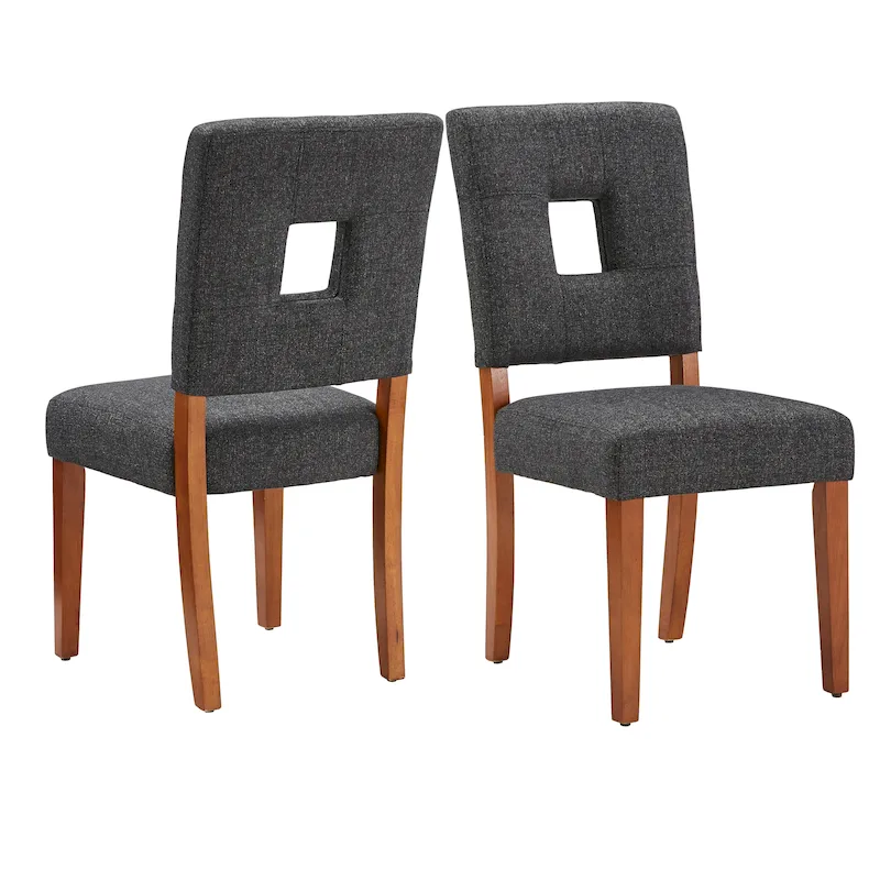 Calvados Upholstered Fabric Keyhole Dining Chairs (Set of 2) by iNSPIRE Q Classic