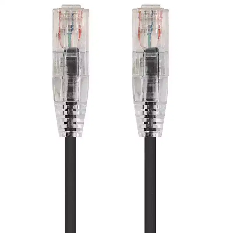 Monoprice Cat6 Ethernet Patch Cable - 14 Feet - Black | Network Internet Cord - Snagless RJ45 Stranded 550MHz UTP CMR Riser Rated Pure Bare Copper