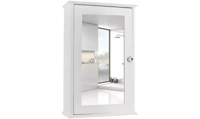 VINGLI Bathroom Wall Cabinet Wall Mount Mirrored Medicine Cabinet with Mirror Storage Organizer