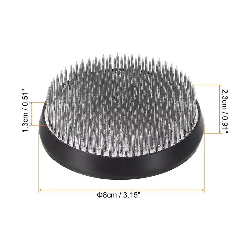 Unique Bargains Stainless Steel Pointed Dowels Floral Frog Pin Holder for Vase Flower Arrangement