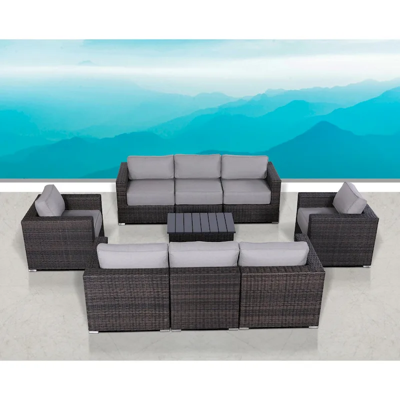 LSI 9 Piece Sectional Seating Group With Cushion