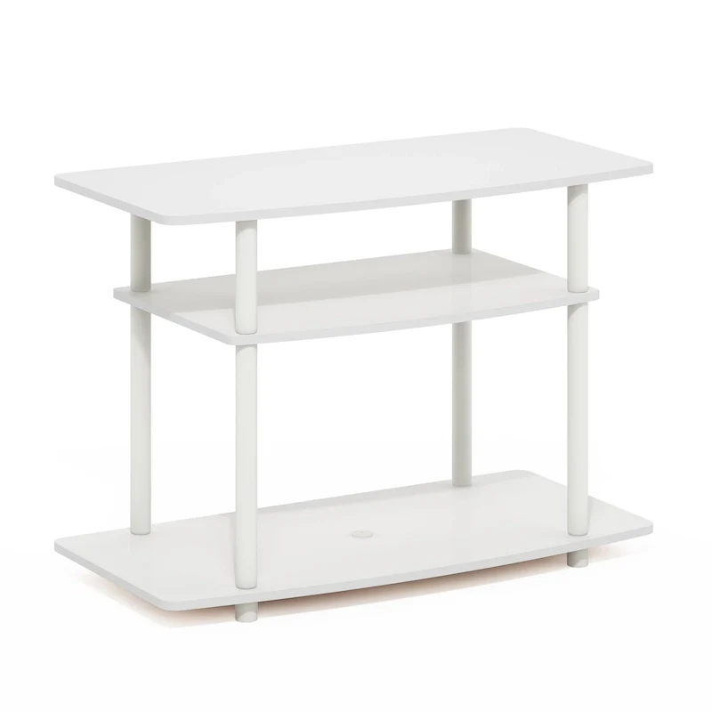 Furinno Turn-N-Tube No Tools 3-Tier TV Stands, Columbia Walnut/Black