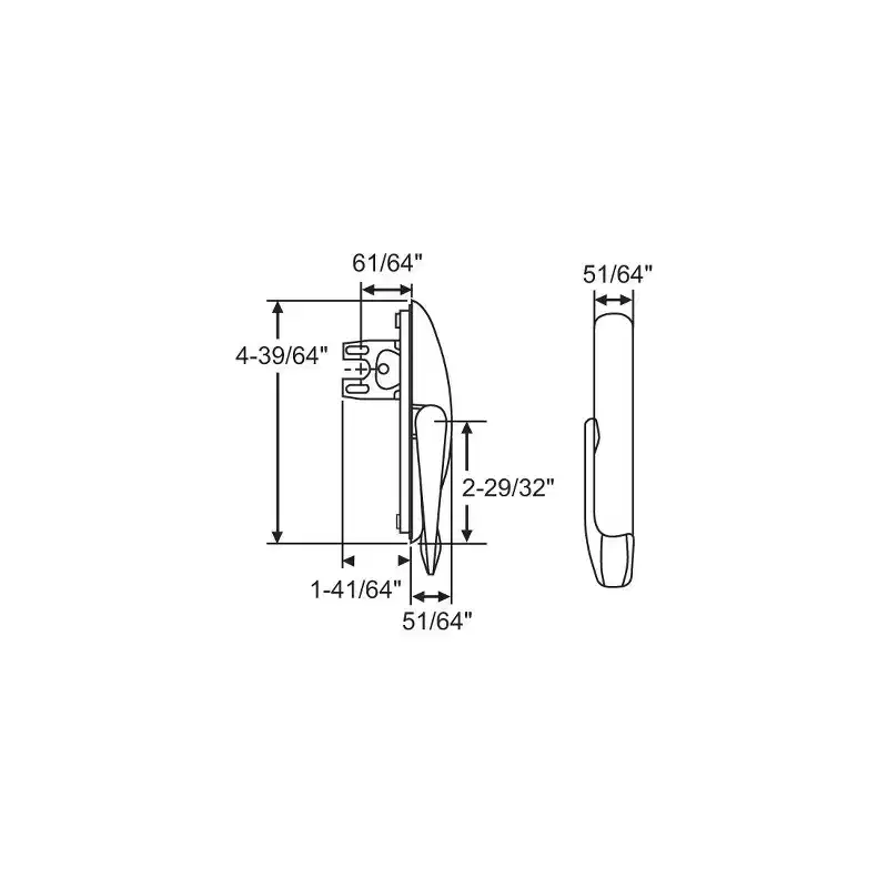 Brixwell Multipoint Casement Lock with Gasket, Metal Material, 2-29/32 Handle Projection, Non-Handed Door Hardware, Beige Finish