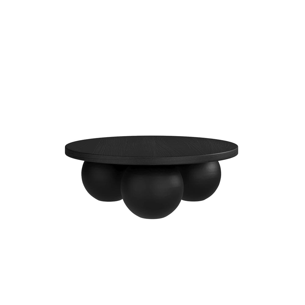 Matte Black Round Coffee Table
