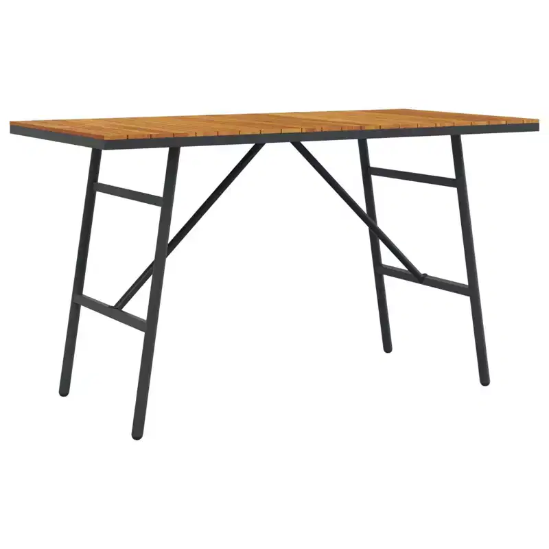 vidaXL Dining Table Brown 43.31 x 21.65 x 24.41 in Solid Acacia Wood