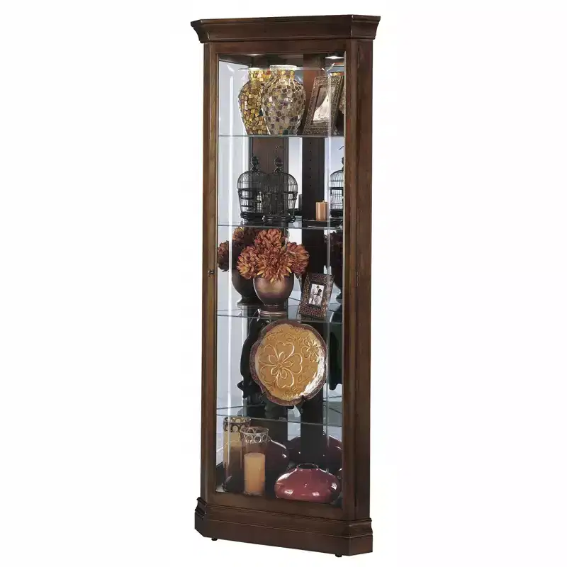 Howard Miller 680346 Jennings Curio Cabinet 680346 Cherry Bordeaux