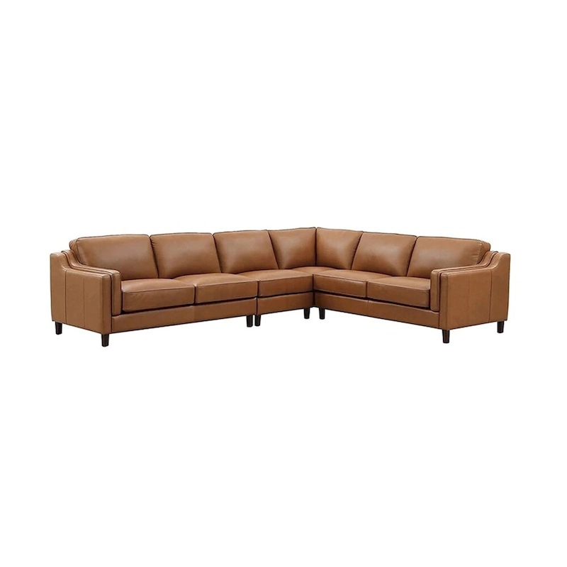 Hydeline Bella Top Grain Leather L Shape Sectional Sofa