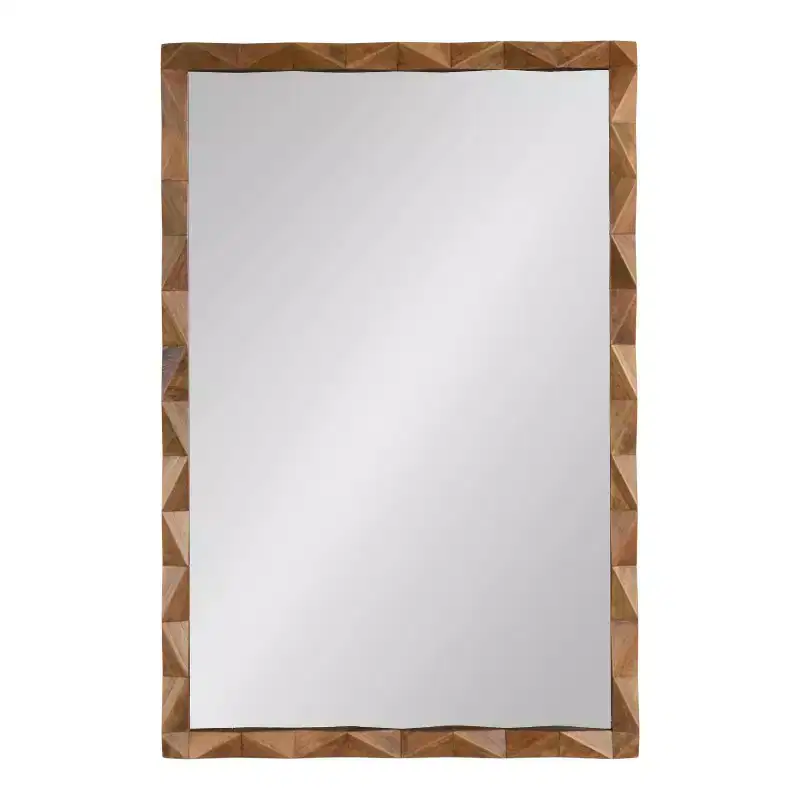 24x36 in Rectangle Wood Wall Mirror | Decorative Accent Mirror
