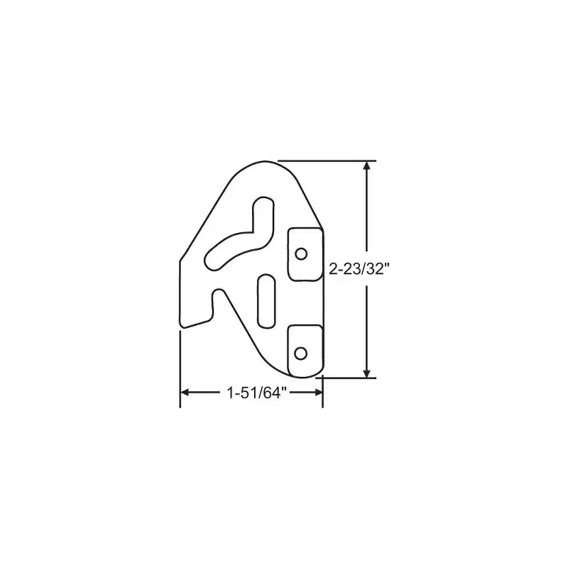 Brixwell Cam Lock, Nylon Material, 2-23/32 Height, White Finish
