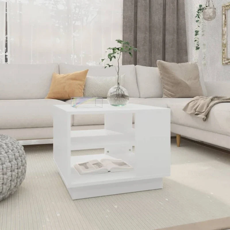 Coffee Table Accent End Side Sofa Table for Living Room Engineered Wood - 21.7 x 21.7 x 16.9