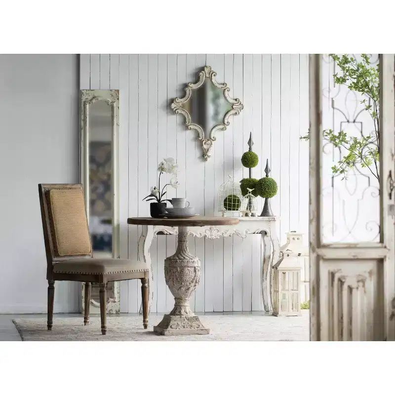 Farmhouse Ornate Wall Mirror, Artistic Home Accent Decor, Vertical/Horizontal Hanging for Living Room, Bedroom, Entryway Decoration