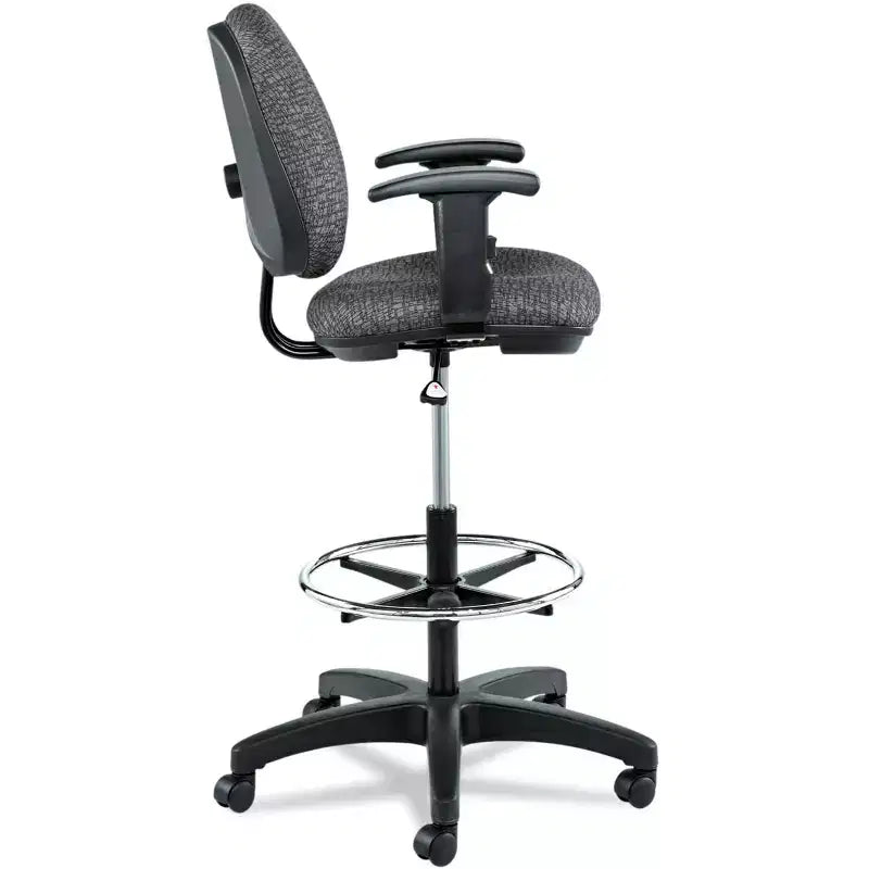 Swivel Task Stool �C Molded Plastic, Adjustable Footring, Casters