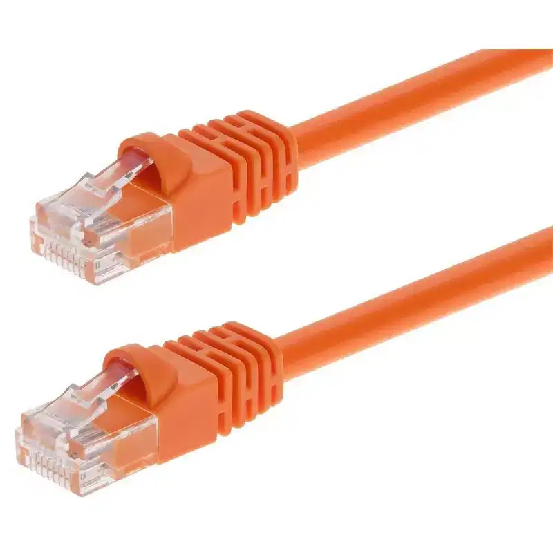 Monoprice Cat6 Ethernet Patch Cable - 50 Feet - Orange | Network Internet Cord - RJ45, Stranded, 550Mhz, UTP, Pure Bare Copper Wire, Crossover, 24AWG