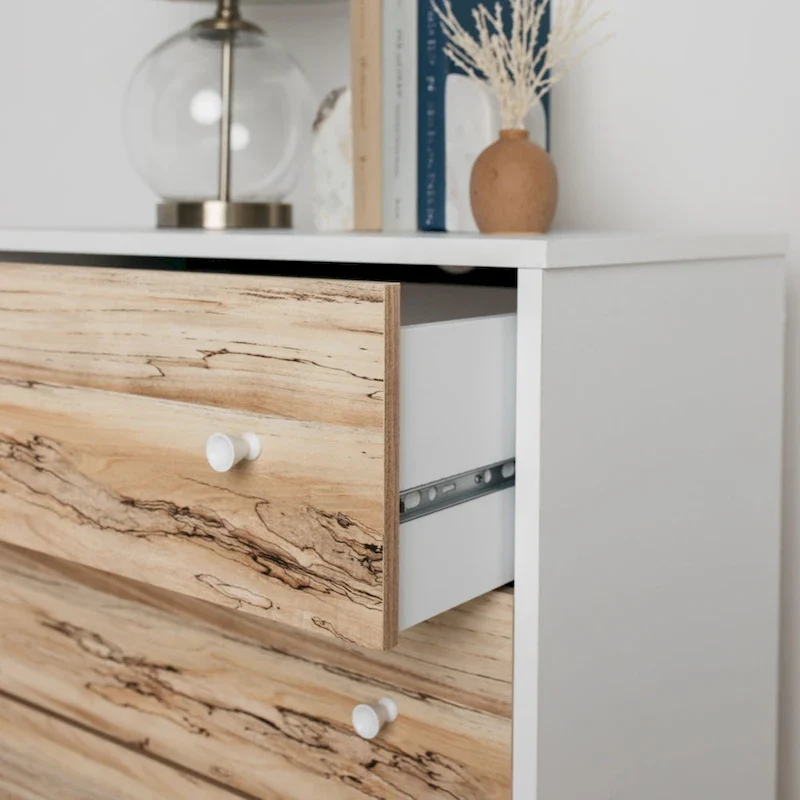 Two-Tone Drawer Chest with Smooth-Glide Drawers